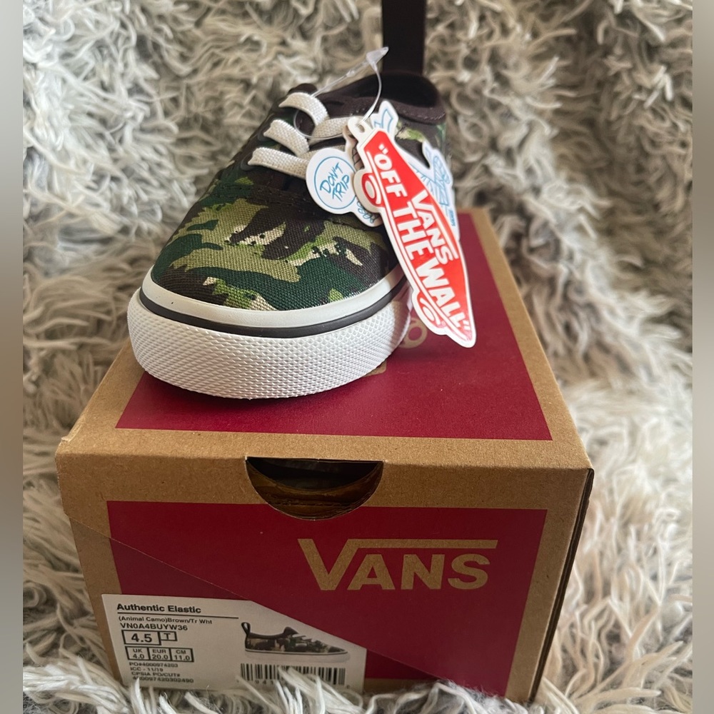 Vans Authentic Elastic (Animal Camo) Toddler 4.5T